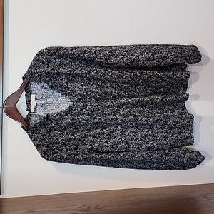 Black and white peasant style top